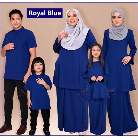 royal blue baju raya.